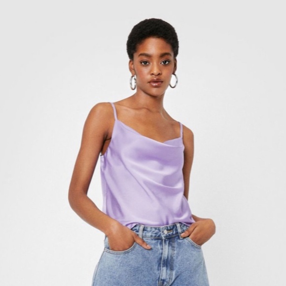 Nasty Gal Cowl Neck Satin Cami - Picture 3 of 9